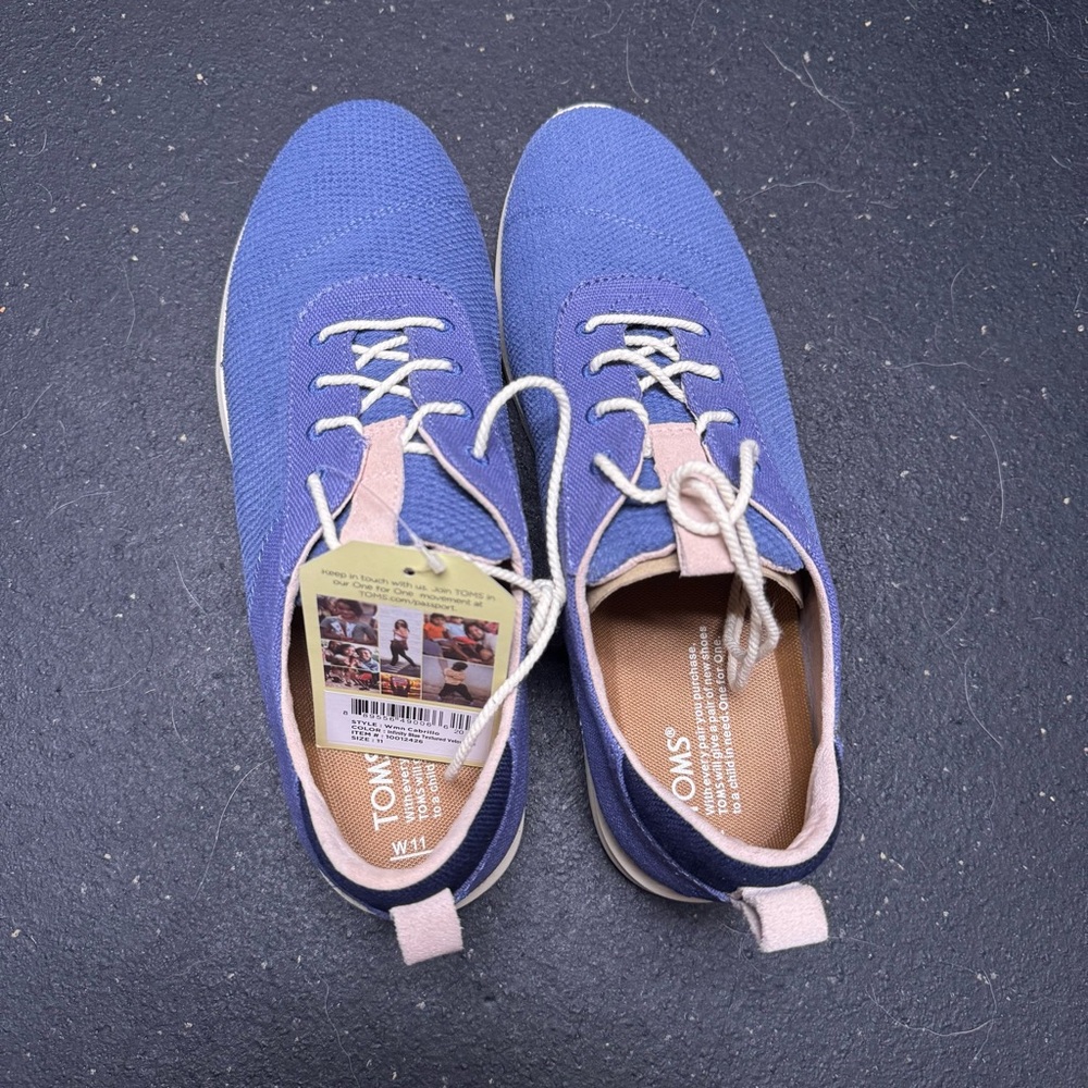 TOMS Blue Lace-Up Shoes Cabrillo Size 11